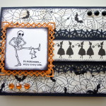 Spellbinders die –  Captivating Squares Halloween Card