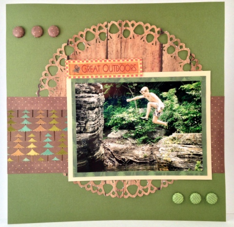 "In the Woods" Scrapbook Page