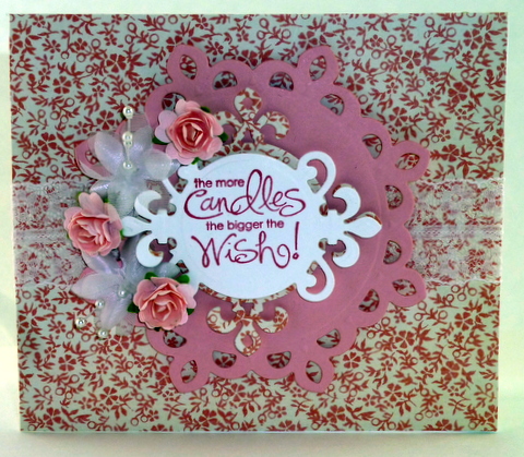 Fleur de Lis Accents and Motifs Spellbinder Card