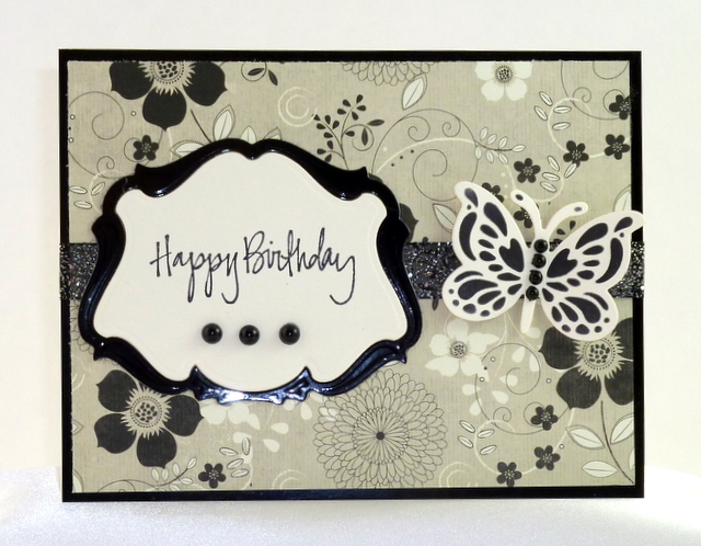 Butterfly Corner Spellbinders Die Card