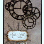 “Cogs and Clocks” Kaiser Craft Die Card