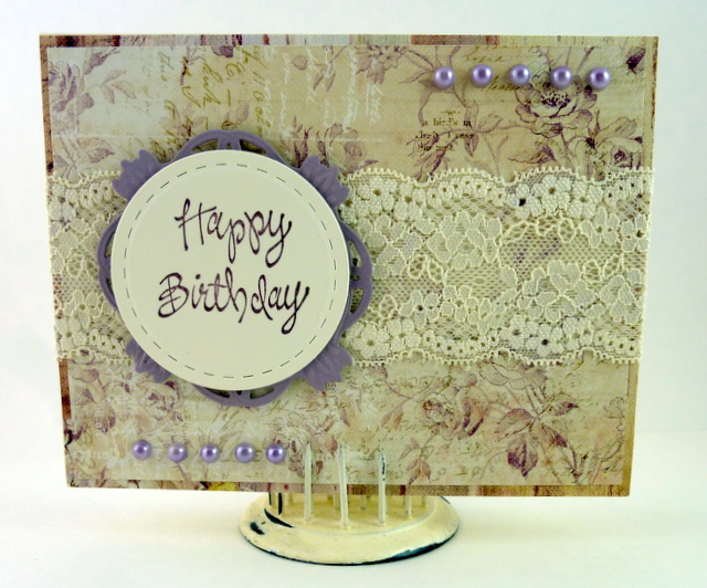 "Stitle Floreal Medallion" Spellbinders Die Card