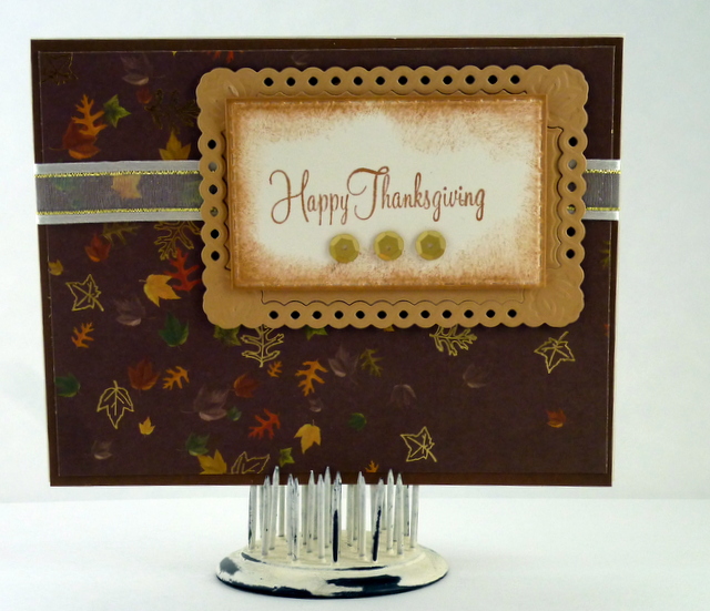 "Water Lilies Decorative Accent" Spellbinders Die Card