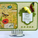 Beautiful Banner Basket and Flutters Spellbinders Card