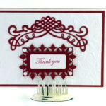 Acanthus Leaf Tags and Crossing Crescent Spellbinders Dies Card