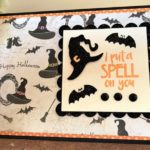 Classic Scalloped Squares LG, Classic Squares LG, and Witches’ Brew Spellbinders dies Card