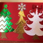 Stylized Trees Spellbinders Christmas Card