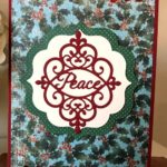 Labels 50 and Peace Sentiment Spellbinders Christmas Card