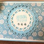 Picot Edge Circles Spellbinders Christmas Card