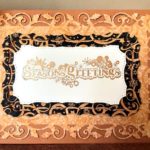 5 x 7 Holly Frame and Resplendent Rectangles Spellbinders Christmas Card