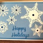 Create a Flake 5 & 6, Holiday Sentiments and Snowflakes Spellbinders Christmas Card
