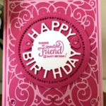 A2 Swirl Background, Happy Birthday with Numbers, and Hemstitch Circles Spellbinder Card