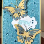 Flower Background, Layered Butterfly, and Swirl Tags Spellbinders Card