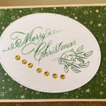 Copperplate “Merry Christmas” Glimmer Card