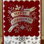 “Merry Christmas Banner” Glimmer Plate Card