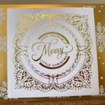 Merry Filigree Quatrefoil Glimmer Die Christmas Card